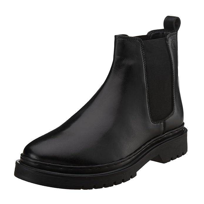Women Ankle-length Boots with Slip-On Styling