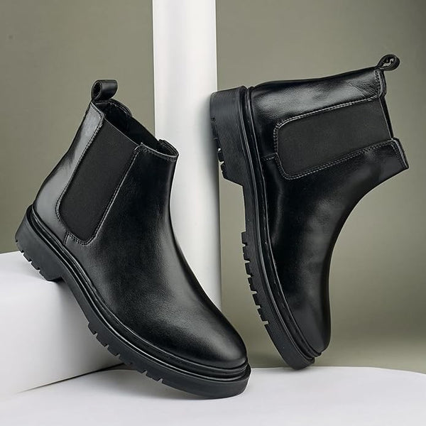 Women Ankle-length Boots with Slip-On Styling