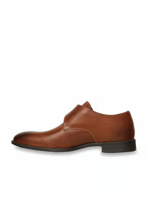 Men Vito-Monk Strap Brown Leather Formal Shoes