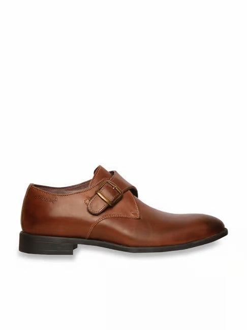 Men Vito-Monk Strap Brown Leather Formal Shoes