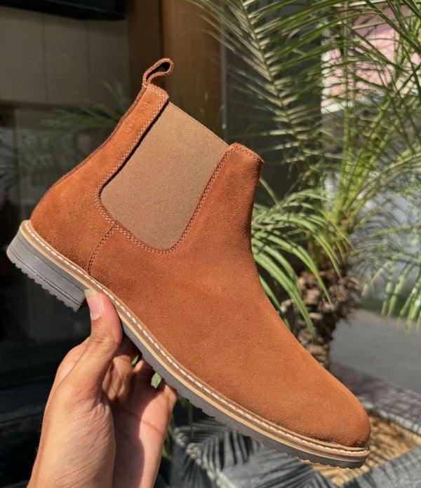 Brown Suede Chelsea Boots